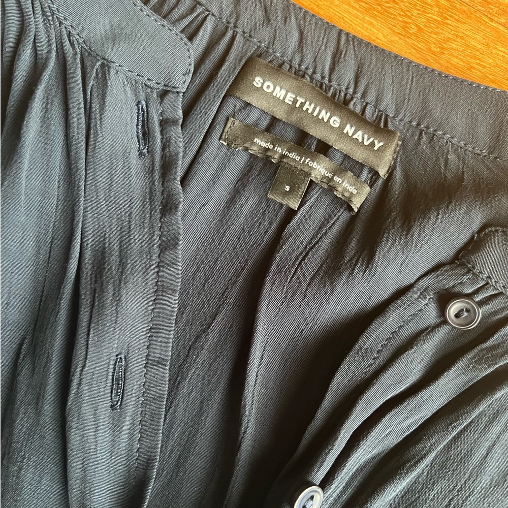 Something Navy Easy Volume Button Down Top - image 3